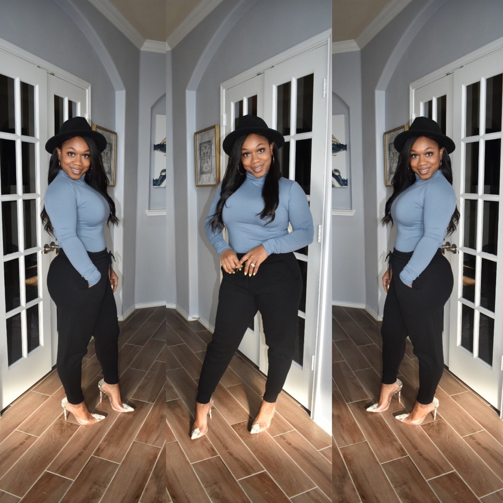 Cement Blue Turtleneck